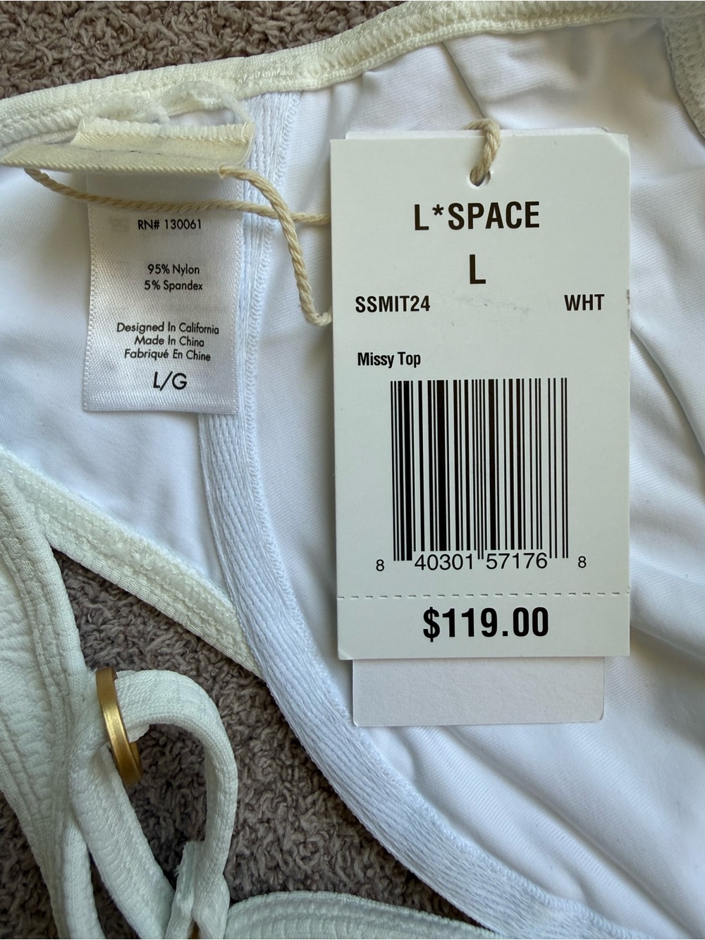 NEW - l*space x REVOLVE - SET - Missy Sunrise Seashell / Camacho Bottom - WHITE - Picture 11 of 11